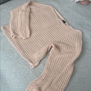 Windsor Blush Open Knit Sweater
